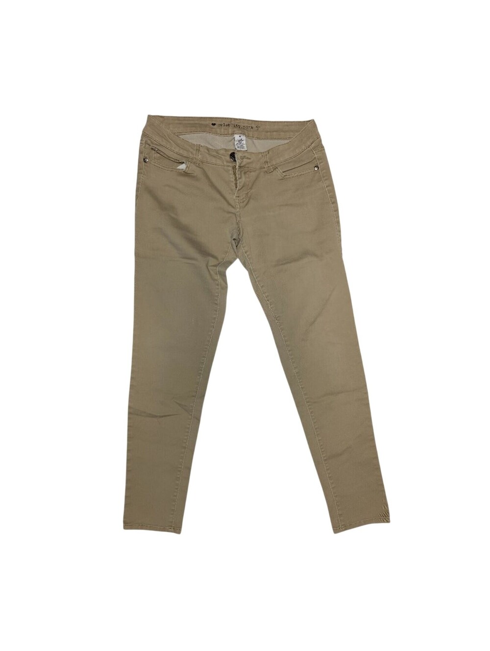 Celebrity Pink Stretch Skinny Chino Khaki Pants Size 5
